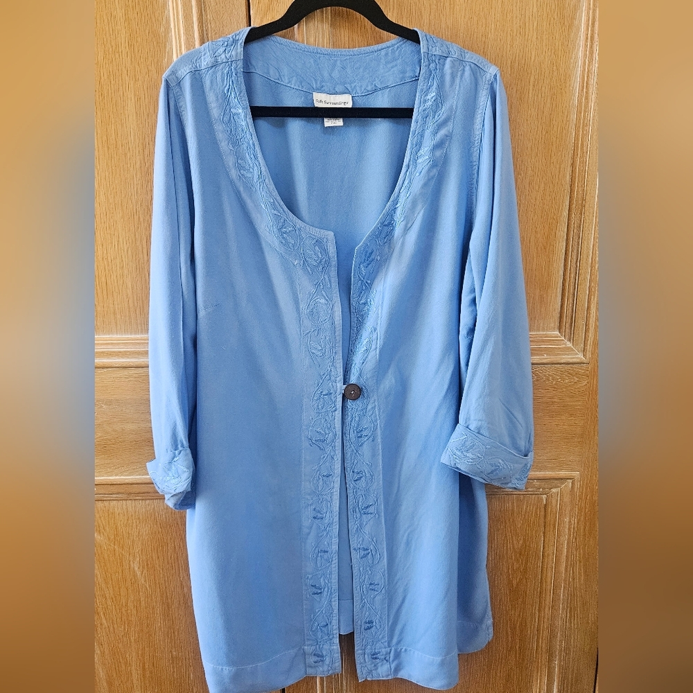 Soft Surroundings Light Blue Topper/Jacket